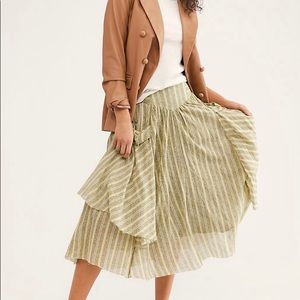 Free People / FP One Elisa Striped Midi Skirt